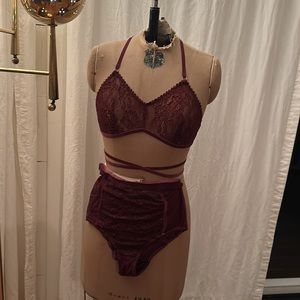 Lonely brand, velvet and lace lingerie. Worn once.
